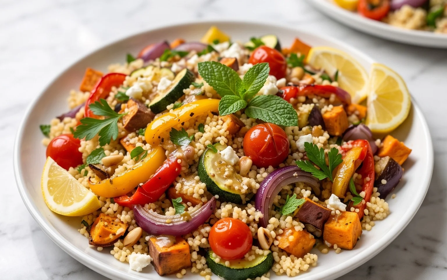 Roasted Vegetable Couscous Salad Easy Recipe