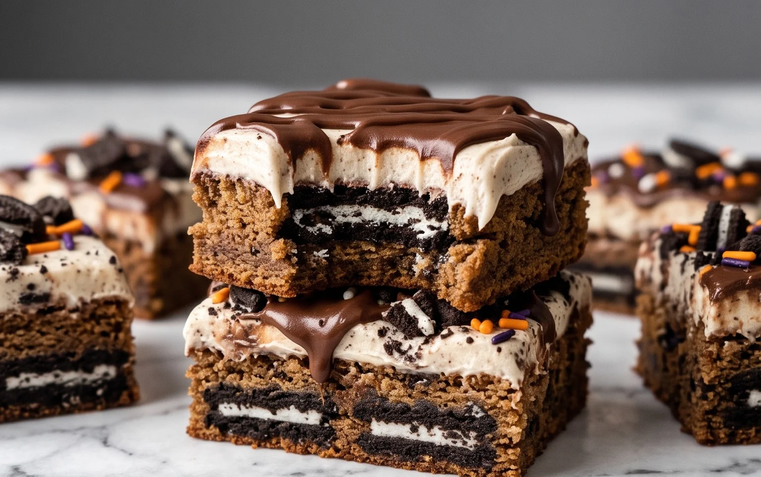 Easy Halloween Oreo Cake Bars Recipe