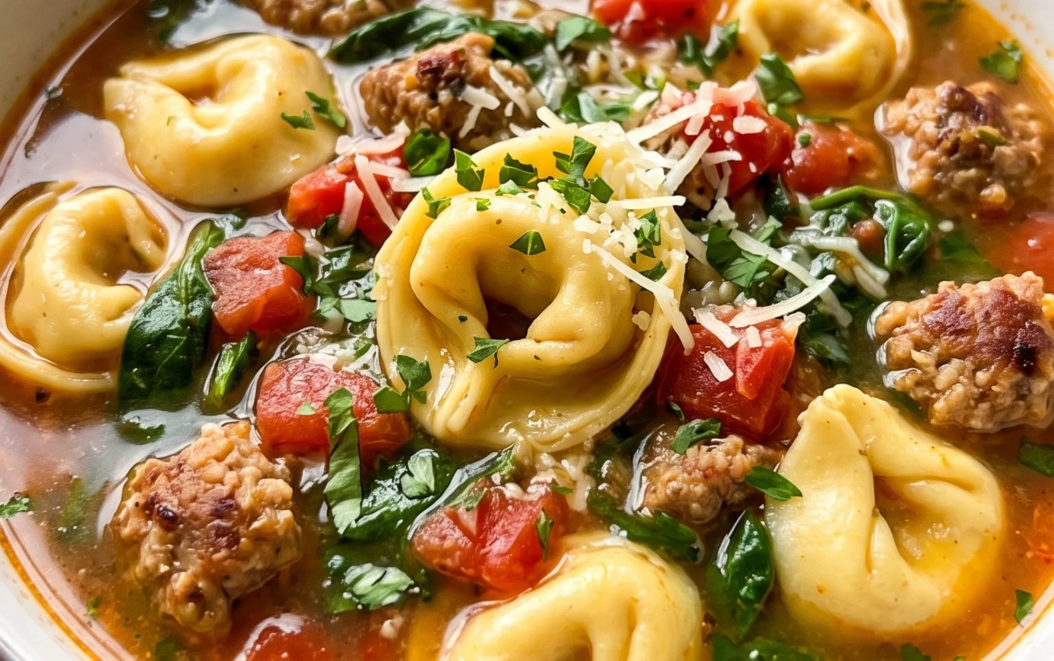 Italian Sausage Tortellini Soup