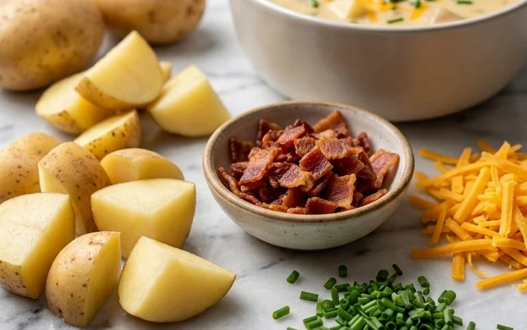 Easy Baked Potato Soup Recipe Simple & Creamy