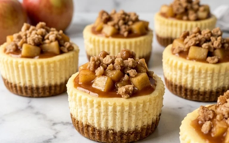 Easy Apple Crisp Mini Cheesecakes Recipe