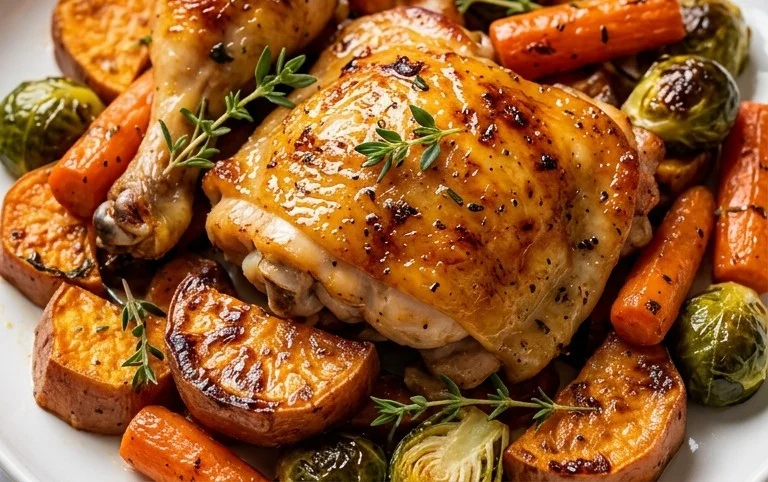 Autumn Chicken Dinner with Roasted Vegetables